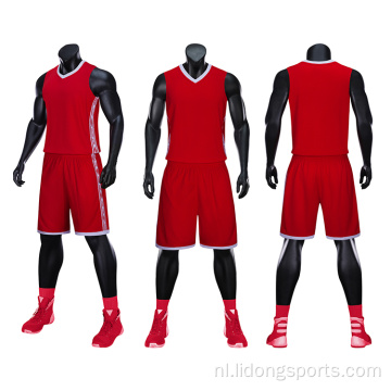 Nieuwste design mannen basketbal shirt shorts jersey uniform